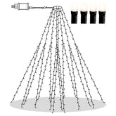 Hideg fehér fényű, 360 LED-es karácsonyfa izzó.