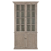 Klasszikus stílusú, kőrisfából készült, 4 ajtós vitrines szekrény.