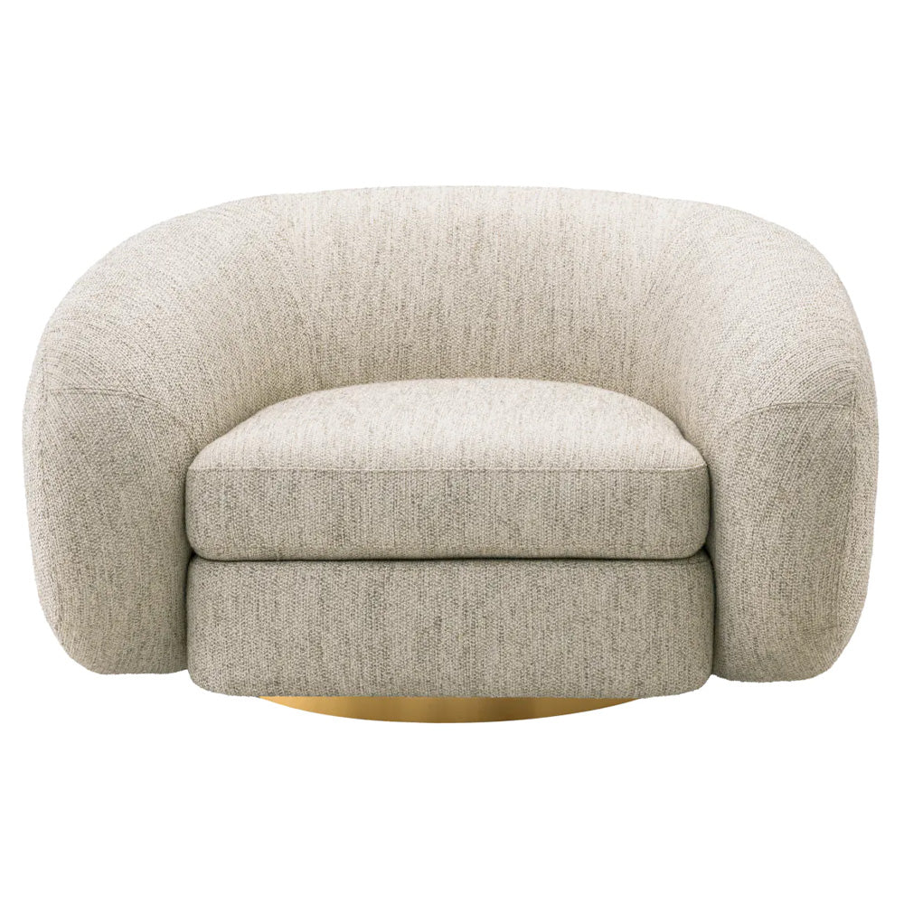 COSENZA halványszürke forgó design fotel