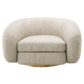 COSENZA halványszürke forgó design fotel