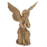 Natúr színű, antikolt felületű angyal figura imádkozó testtartásban, 28 cm – Dost kollekció