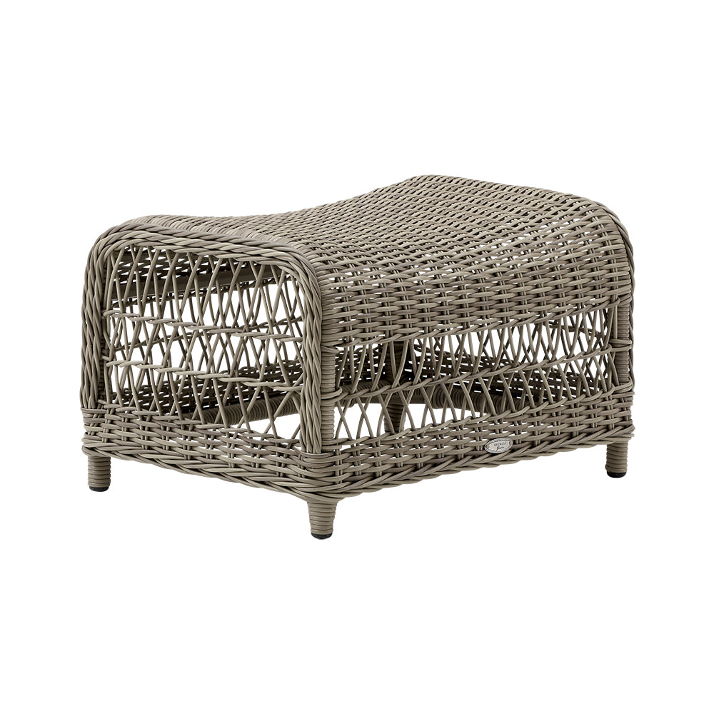 DAWN antikszürke műrattan kerti lábtartó zsámoly