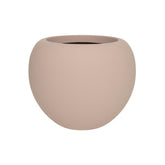 ELEMENTAL STREAM S púderpink kompozit design kaspó 52 cm átmérővel, modern gömb formájú kialakítással