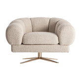 Elise forgó törtfehér design fotel elölnézet