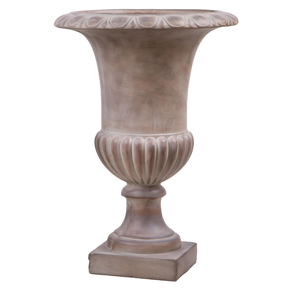 England óriás kaspó antik homokszínben, 70 cm magas, klasszikus formával