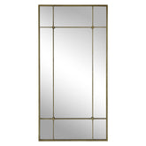 Antik sárgaréz színű falitükör osztott felülettel loft stílusban