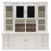 fehér mahagónifa tálalószekrény elölnézet 240 cm