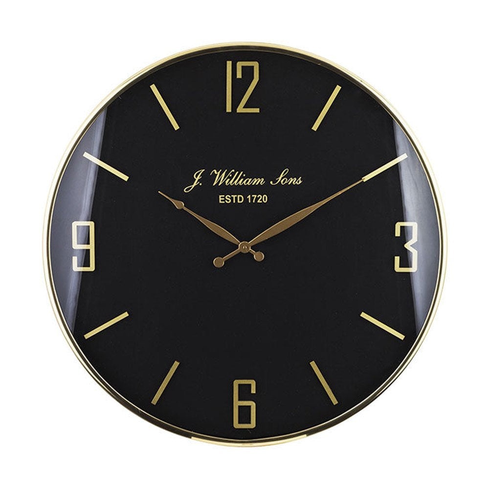 Fekete-arany színű falióra.