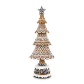 GINGERBREAD mézeskalács fenyőkúp 32 cm, fehér hátteres termékfotó.