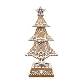 GINGERBREAD mézeskalács fenyőkúp 32 cm, fehér hátteres termékfotó.