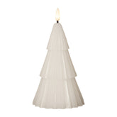 Fenyőfa formájú, karácsonyi LED gyertya.