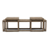 Harbour tölgyfa dohányzóasztal szett 150 cm, háromrészes kialakítással