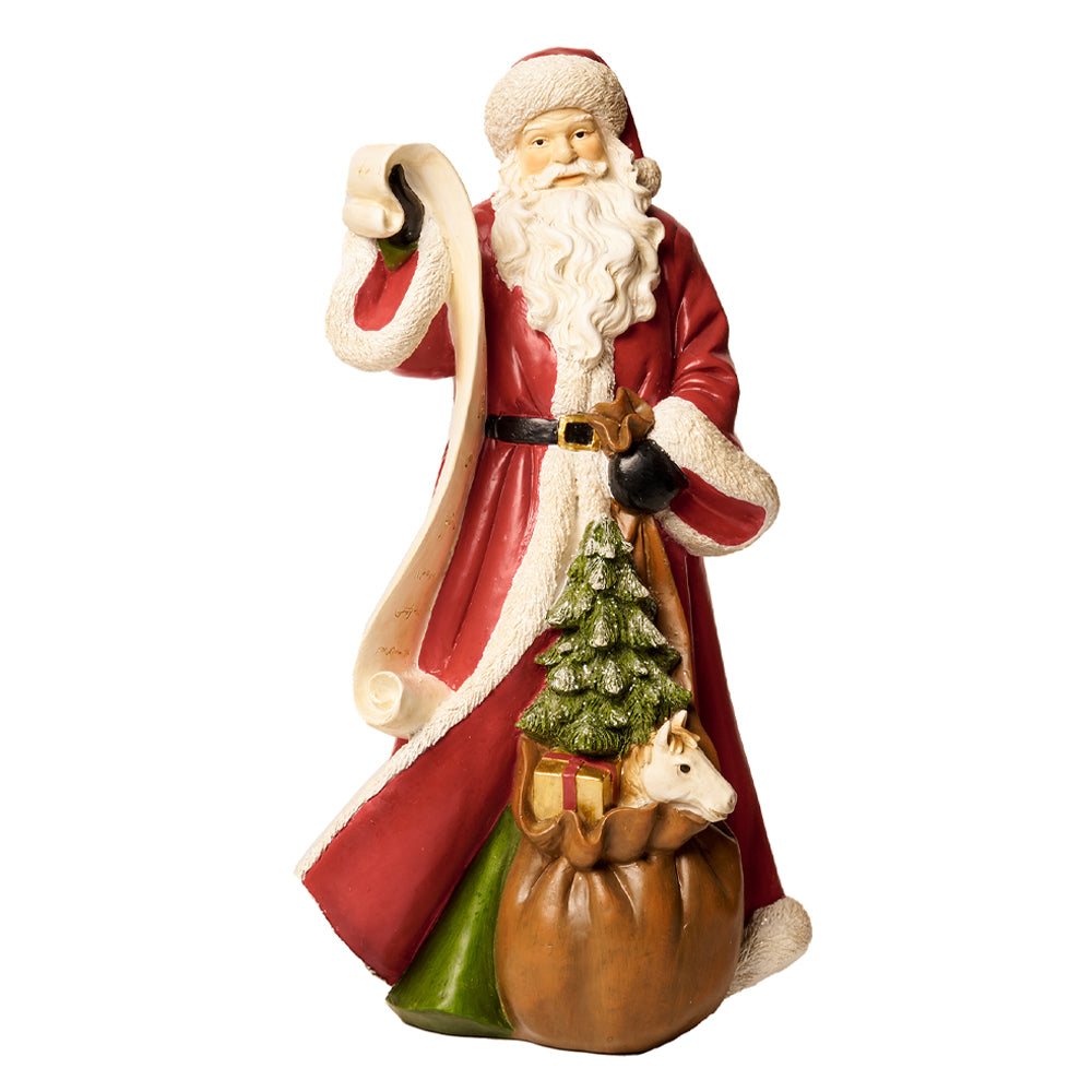 HERITAGE nagy piros Mikulás figura 43 cm fehér háttéren