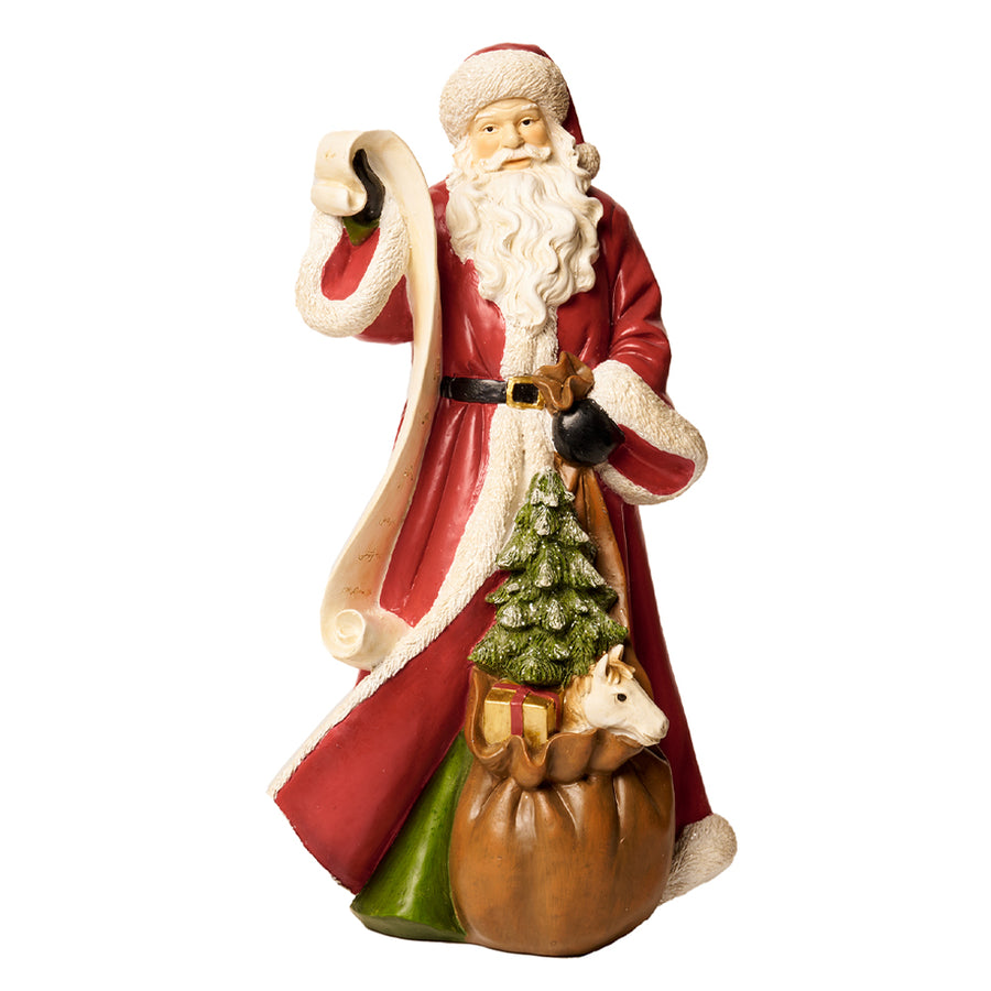 HERITAGE nagy piros Mikulás figura 43 cm fehér háttéren