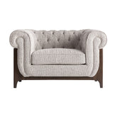 Ipswich szürke szövet fotel elölnézet