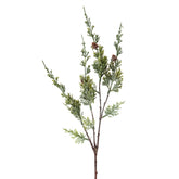 Jeges hatású, 68 cm magas JUNIPERUS mű borókafenyő ág tobozokkal.