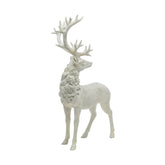 Fehér színű karácsonyi szarvas figura.
