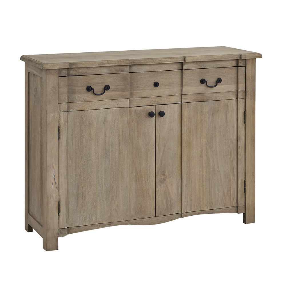 2 ajtós és 1 fiókos, tömörfa tálaló.