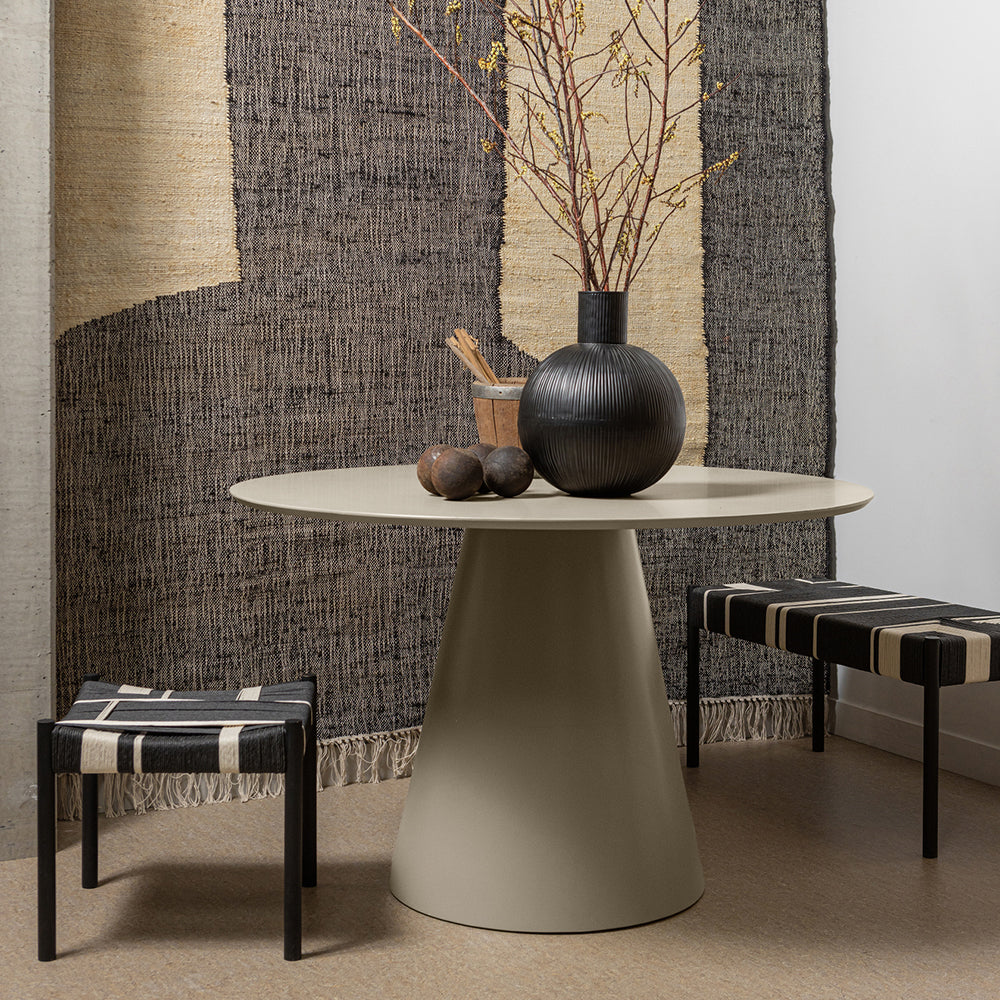 JORRE bézs MDF étkezőasztal Ø 120 cm JORRE bézs MDF étkezőasztal Ø 120 cm