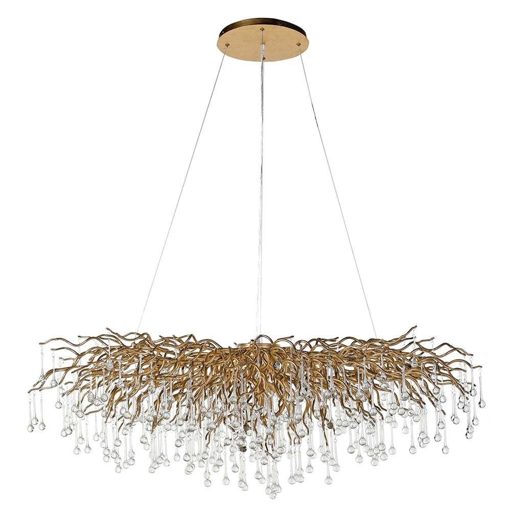 Aranyszínű design faág csillár.