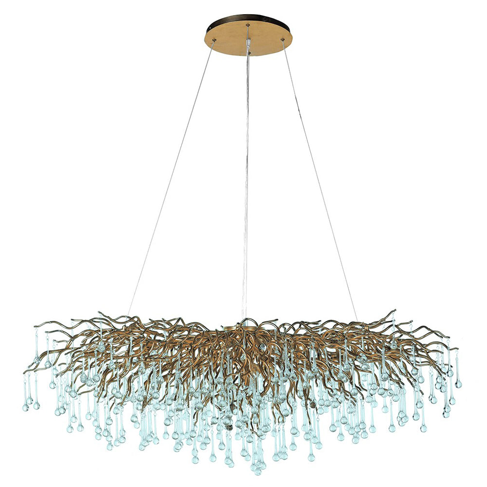 Aranyszínű design faág csillár.