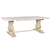 Koloniál stílusú, tömör mangófából készült étkezőasztal.