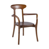 Art Nouveau stílusú, teakfából készült, kézműves design karosszék.