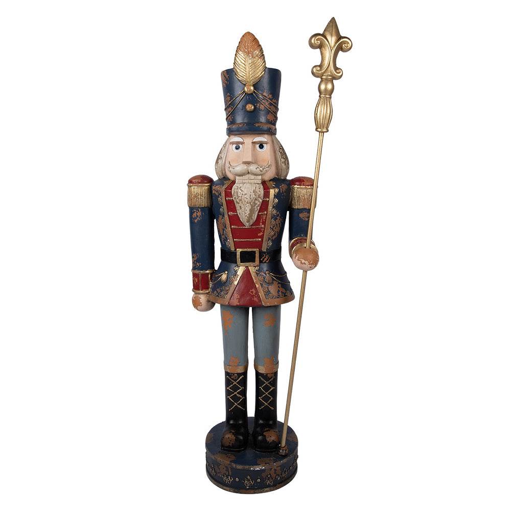 NUTCRACKER nagy rusztikus kék diótörő figura 136 cm Clayre & Eef