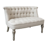 OLD FRENCH 2 személyes ekrü tölgyfa kanapé 110 cm