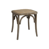 OLD FRENCH natúr színű kaucsukfa–rattan ülőke, klasszikus ívelt lábakkal