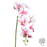 Halvány pink mű orchidea szál, Real Touch hatással, 96 cm magas.