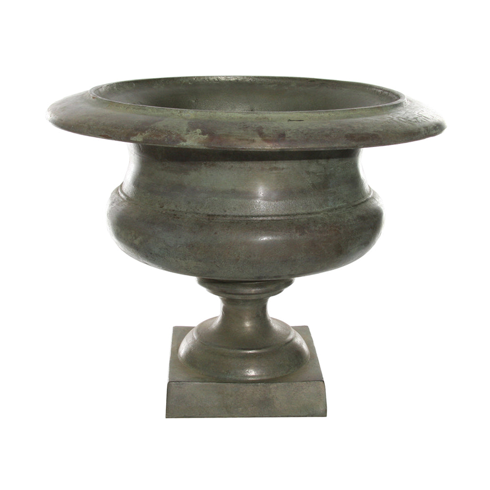 Antik zöld színű nagy kaspó-váza.