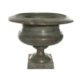 Antik zöld színű nagy kaspó-váza.