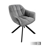 Szürke színű, 180 fokban forgatható, design szék.