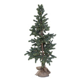 Pine LED-es zöld dekor műfenyő 150 cm magasan, jutazsákos talppal