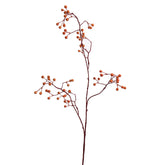 Rosa Canina narancssárga mű csipkebogyó ág 95 cm magas, élethű termésekkel és elágazó szárakkal