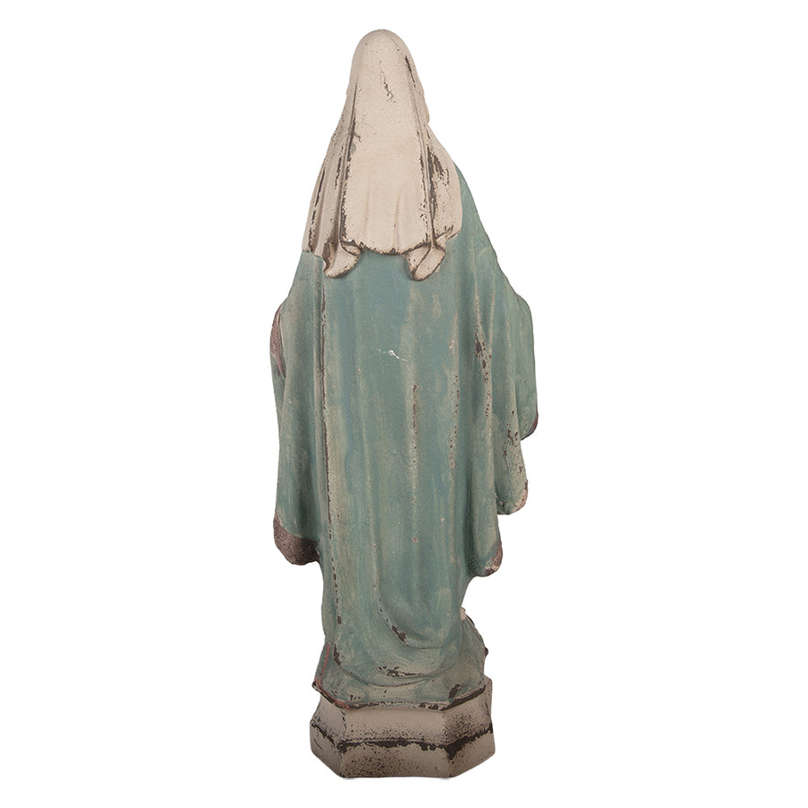 SACRED Mária figura hátoldali nézete vintage hatású kidolgozással