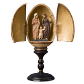 SACRED Szent Család kompozíció 26 cm nyitott arany krém tojás burkolattal