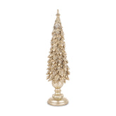 Aranyszínű, karácsonyi dekorációs fenyő kúp.