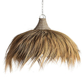 Növényi rostból készült, kézműves design függeszték lámpa.