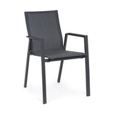 Grafitszürke színű kortárs modern kerti szék.