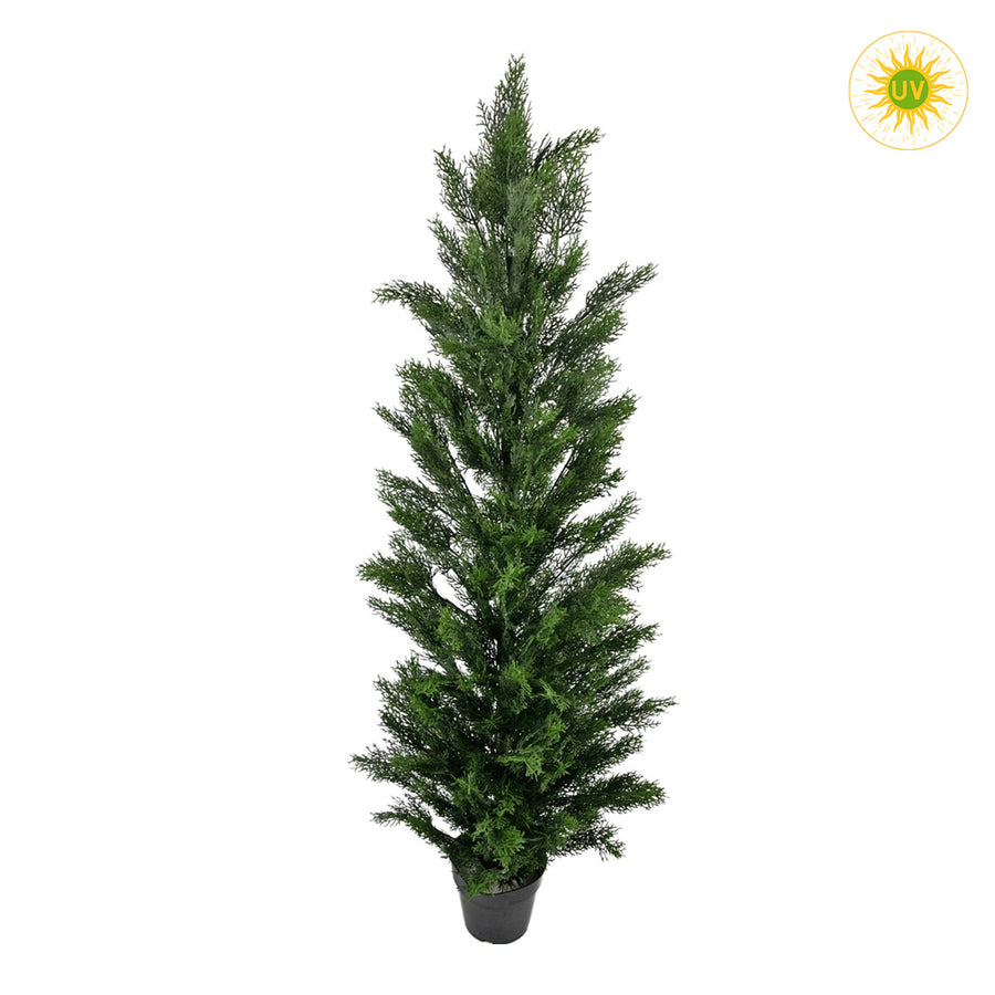 UV-álló zöld mű tuja 150 cm termékfotó fehér háttérrel.