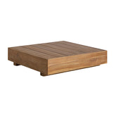 Kortárs teakfa kerti dohányzóasztal.