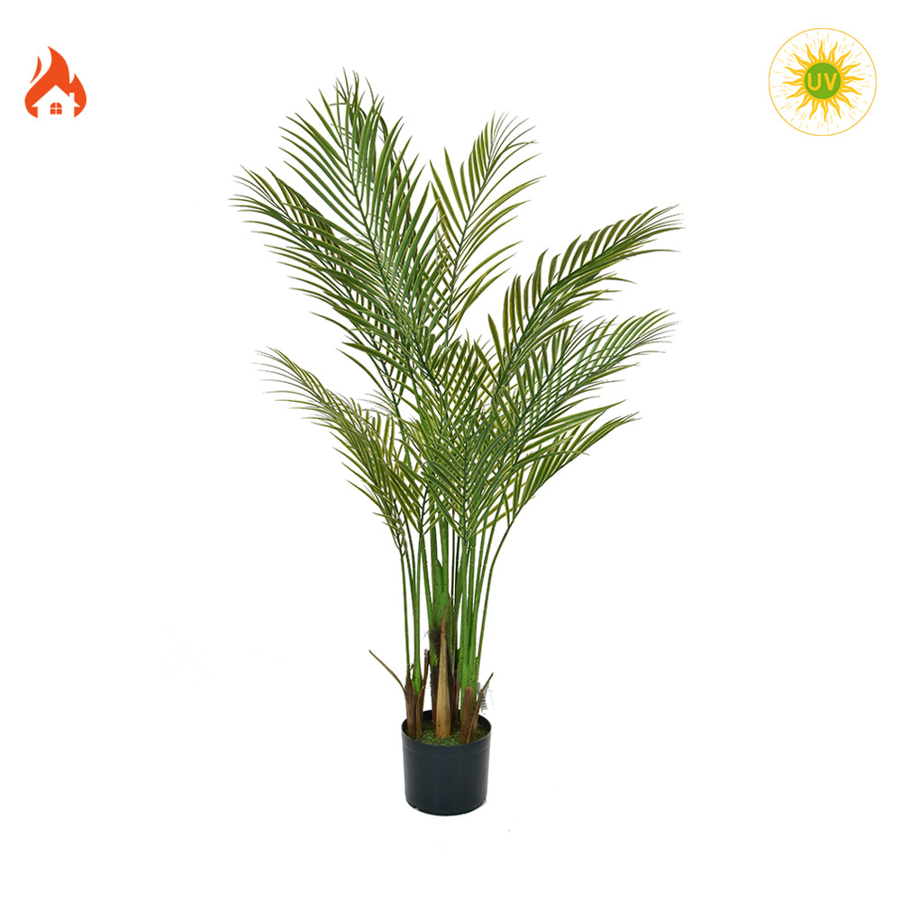 Zöld színű aranypálma műnövény.