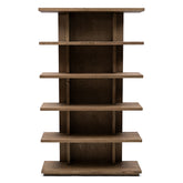 Vermont tölgyfa könyvespolc 200 cm, többszintes nyitott polcrendszer