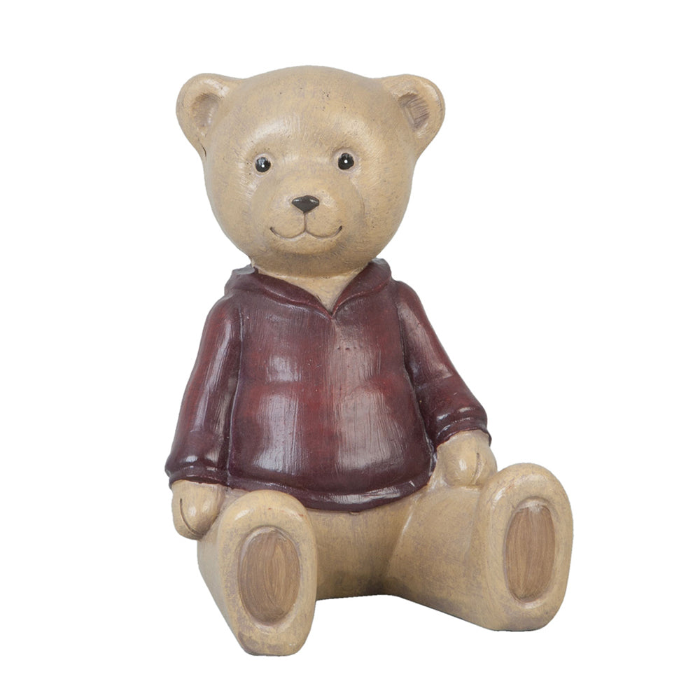 Enyhén kopott, fahatású, nosztalgikus maci figura. Enyhén kopott, fahatású, nosztalgikus maci figura.