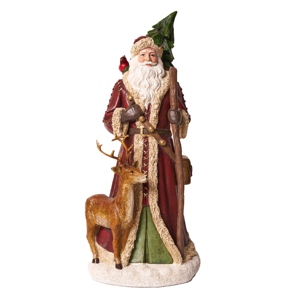 HERITAGE vintage Télapó figura szarvassal 39 cm
