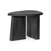 Fekete színű, formatervezett design dohányzóasztal.