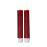 2 darabos valódi viaszból készült, bordó színű LED gyertya időzítővel.