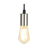 Fényes króm színű, modern formavilágú függeszthető dekorfoglalat.